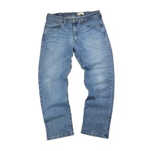 Wrangler Relaxed Fit Mens Jeans 34x30 Medium Wash Blue Denim